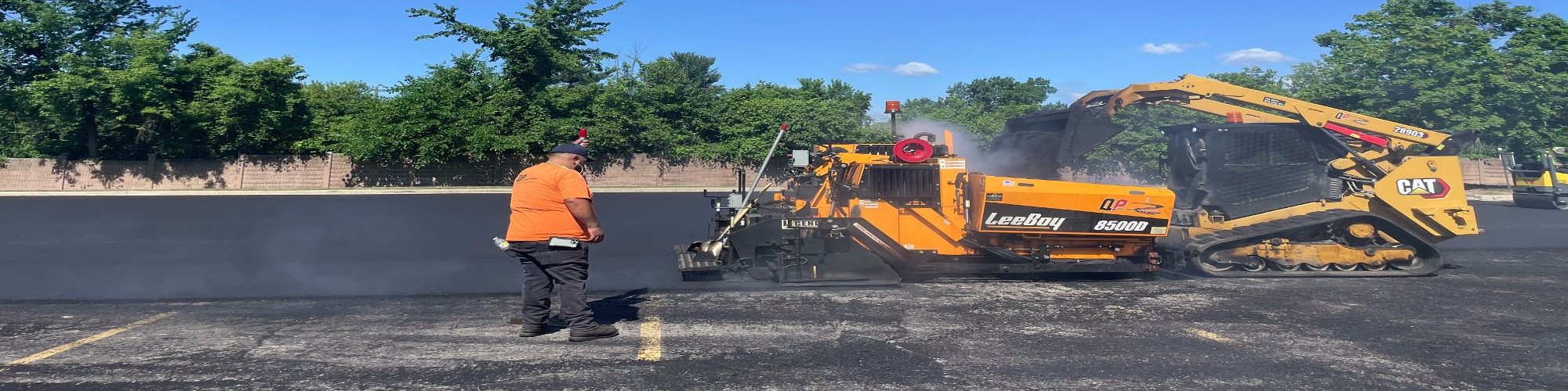 Asphalt Resurfacing In Commercial Parking Lot